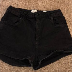 Black High-Waisted shorts